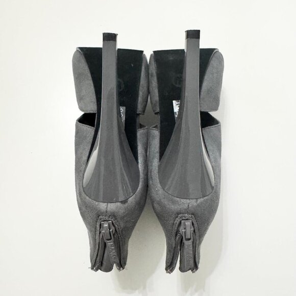 Michael Antonio Women's Gray Open Toe Stiletto High Heels, Size 7 - Picture 4 of 7